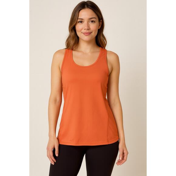 Zyia Active Orange Mesh Tank Top Women’s Large with Back Zip Pocket - Picture 1 of 6